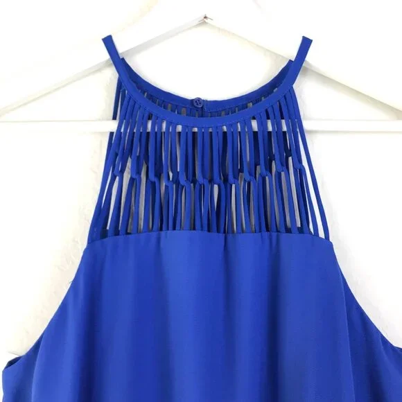Lulus Royal Blue Halter Swing Dress Size Small - Picture 5 of 10